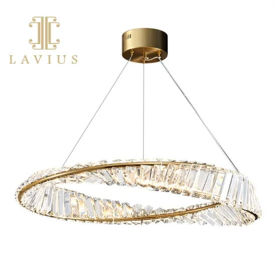 Unique Clear K9 Crystal Living Room Chandelier Pendant