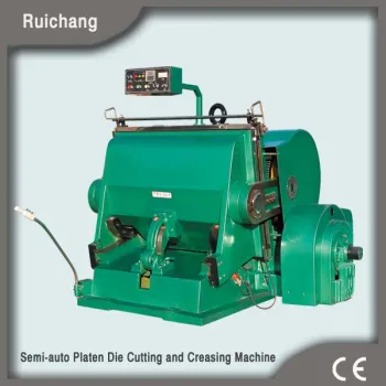 semi-auto corrugated cardboard platen punch creasing machine