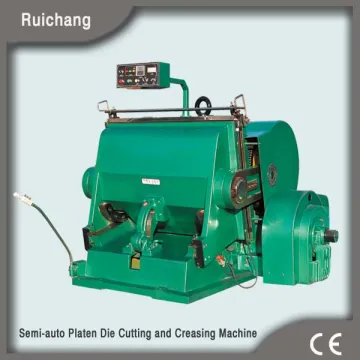semi-auto corrugated cardboard platen punch creasing machine