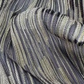 Glänzender, eleganter, gestreifter Polyester-Strickstoff für Mädchenkleider