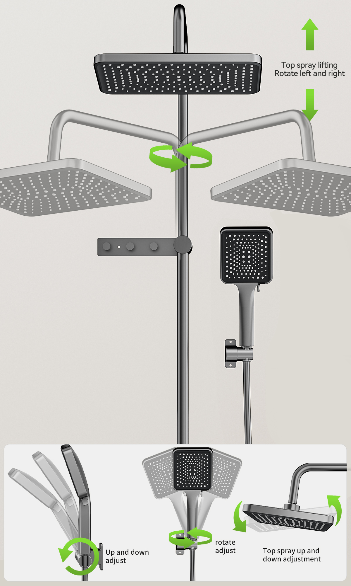 the usage of shower system