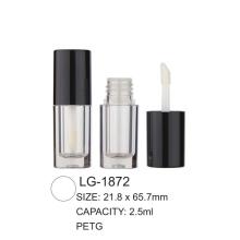 Plastic Round Empty Lipgloss Tube Packaging with Brush