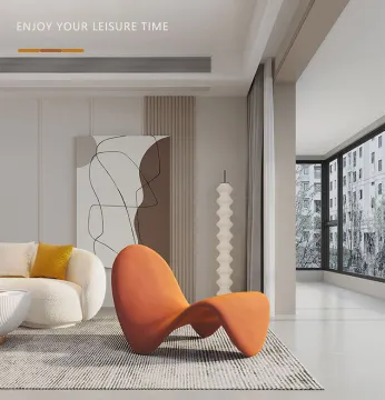 Nordic designer tongue chair Italian simple living room