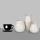 3pieces Small White Ceramic Vases