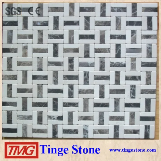 Antique mosaic bottocino dark emperador marble for tiles