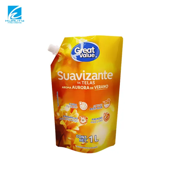Customized 1-Gallon Stand-Up Liquid Detergent Pouch with Spout