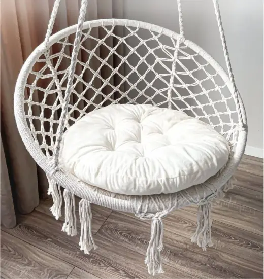 Outdoor Portable Hammock Chair with Soft Cushion for Garden Swing