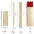 Kubb Viking Xadrez de madeira ao ar livre Gramn set