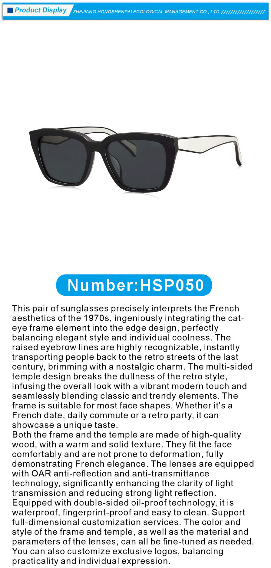 Acetate Lens Sunglasses