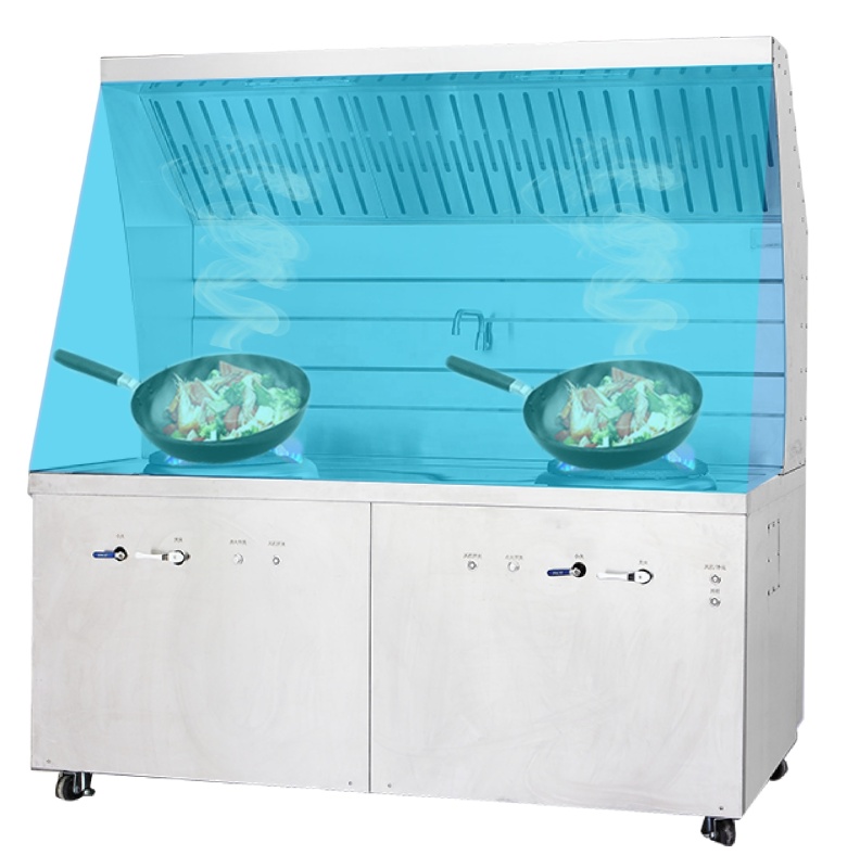 KHPH-182 Double cooktop Oil smoke purification cooking cart