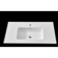 Solid surface one time form cabinet basins