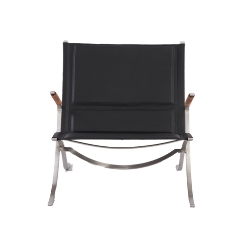 FK 82 X-Chair Replica in Black Anline Leather
