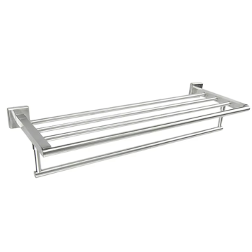 Metal Adjustable Rack Organizer Hanging Storage Shelf for Bathroom Towels