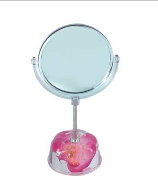 acrylic cosmetic mirror with fancy floaters and liquid