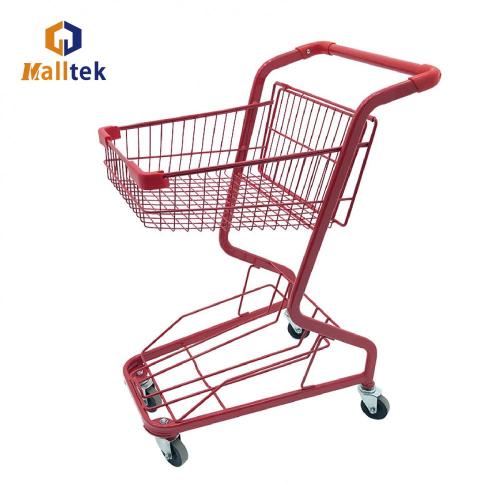 Convenience Store Colorful Metal Basket Shopping Trolley