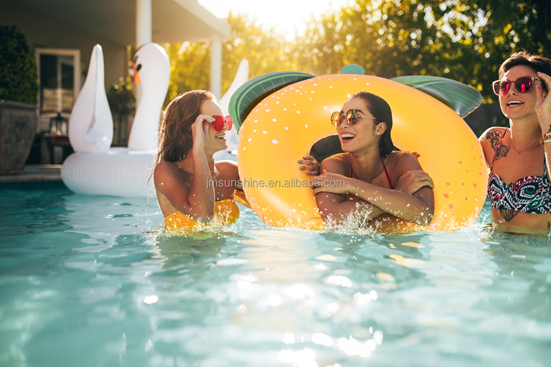 Customized Summer Pvc Beach Party Orange Swimming Rings 7