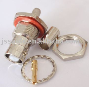 BNC female bulkhead connector for RG58 cable