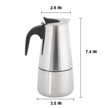 Bialetti 6 Cup Stainless Steel Moka Pot Espresso Coffee Maker