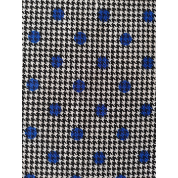 Houndstooth&Dots Rayon Twill 3024S Printing Woven Fabric