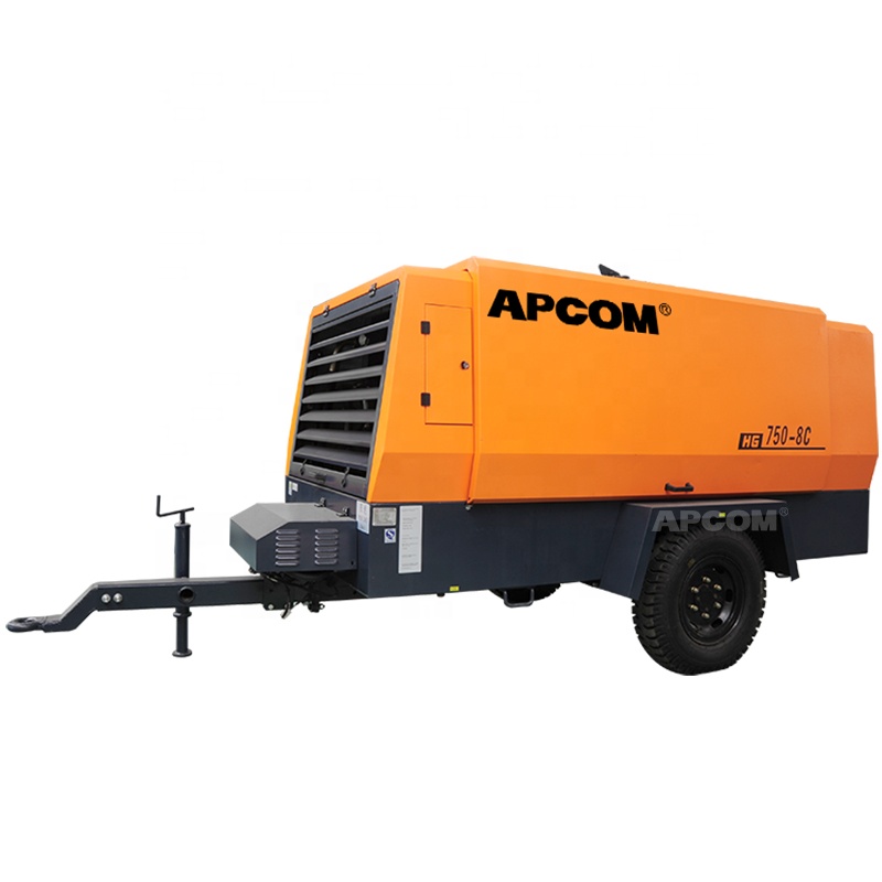 750cfm 8bar Apcom Cummins Engine Air Compressor For Drilling Rig, High ...