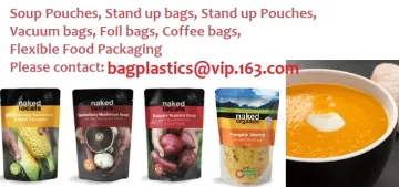 Soup bags, Soup pouches, Bottom gussets bags, Aluminum Bag, PET Metalized Bag, Anti Static Bag, Vacuum Bag, Retort