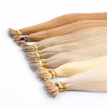 High Quality micro ring weft hair extensions micro rings hair extensions ring beads