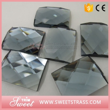 8X8mm square glass trim flat back