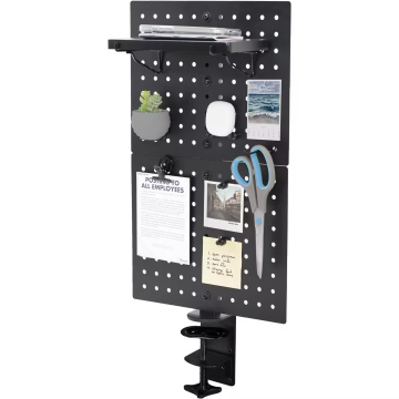 Black Metal Pegboard Wall Organizer with Hooks: An Efficient Office and Workspace Solution
