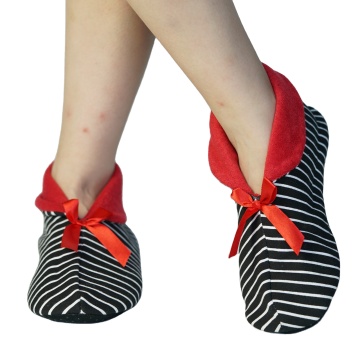 Non-Slip Cozy Women's Indoor Floor Sock Booties with Custom Fabric Outsole