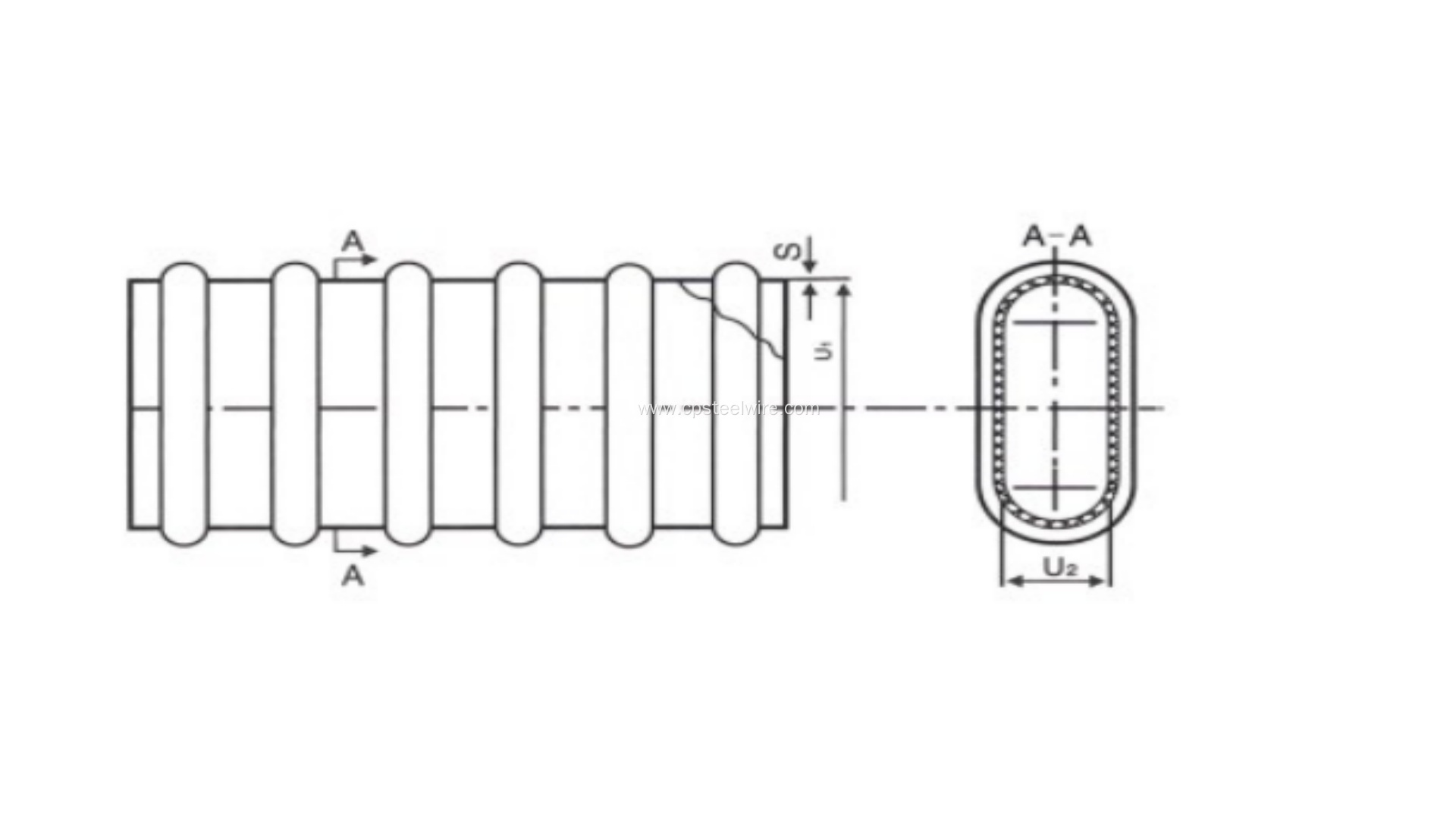 Metal Flat Corrugated Pipe