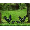 Metal Grooster Decorative Garden Stakes