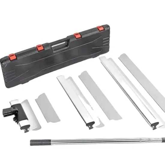 Triple Combination Drywall Skimming and Finishing Tool Set with Handle for Smooth Wall Surfaces