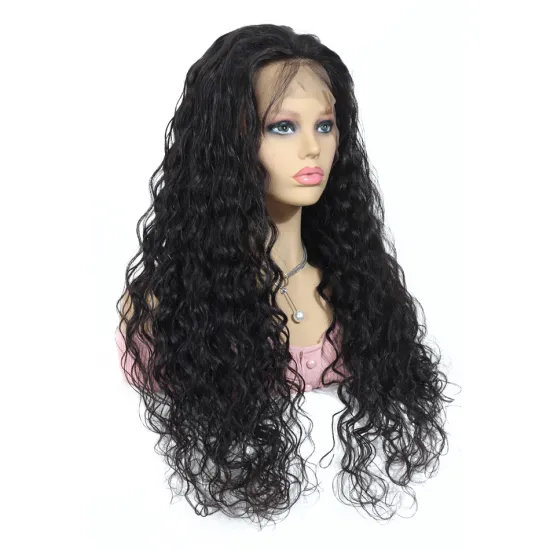 Wholesale Original Water Wave Wig With Thick Ends Full Lace Wig 100% Human Hair Brazilian Unprocessed Virgin Hair Water Wave Wig