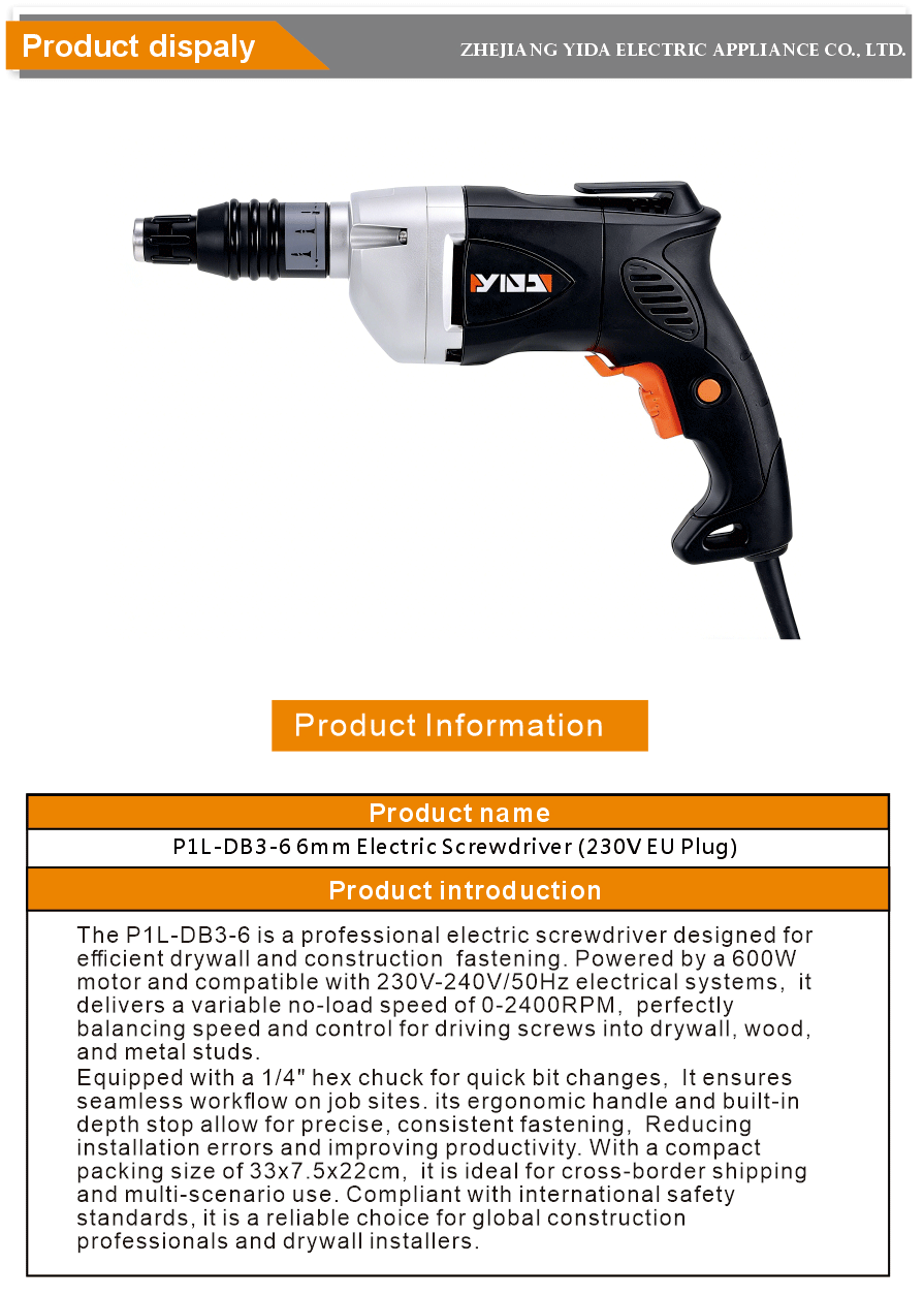 Electric Screwdriver with Cord