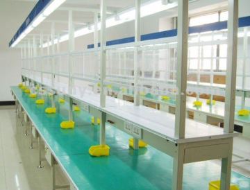 Desk type manual paster assembly line