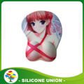Disesuaikan dengan Logo 3D Anime silikon Mouse Pad
