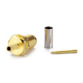 Conector coaxial de crimpagem fêmea RP SMA
