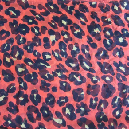 Fashionable Leopard Printed Silk Double Georgette,Tiger Spot Peau De Soie Fabric