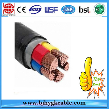 0.6 / 1kv 4x120mm2 XLPE aisló el cable de transmisión externo de la envoltura del PVC