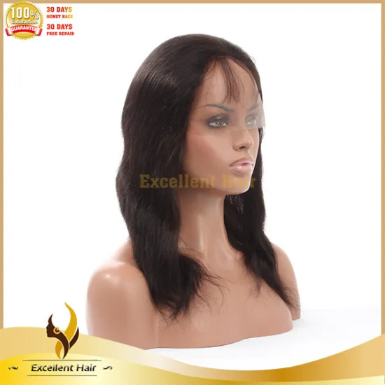 Big discount cheap Malaysian human hair weaving full lace wig with baby hair