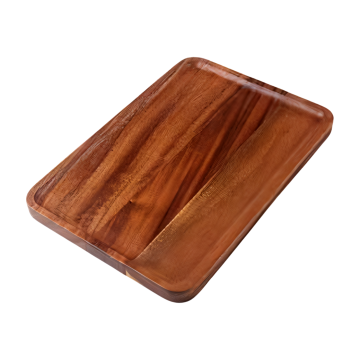 Custom Polished Acacia Wood Irregular Shaped Fruit Tray