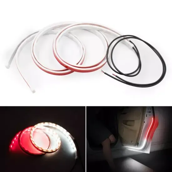 2023 Upgrade Car Door Light: LED Flashing & 120cm Strobe Warning Light for All Vehicles