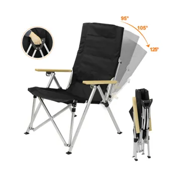 Adjustable Aluminum Beach Chair with Backrest for Camping and Fishing