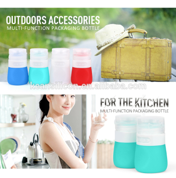 new products food grade silicone foldable travel bottle with FDA certificate