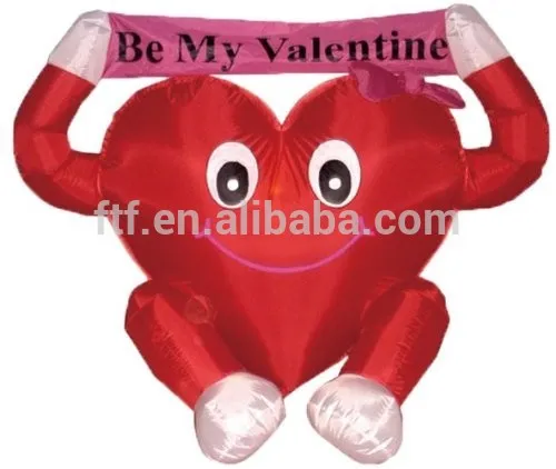 2017 Valentine's Inflatable Lovely Heart "Be My Valentine" Advertising Heart CE Chinese Suppler Supply