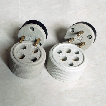Industrial 380V 20A 2-Way Plug Socket - Ceramic Porcelain Connection