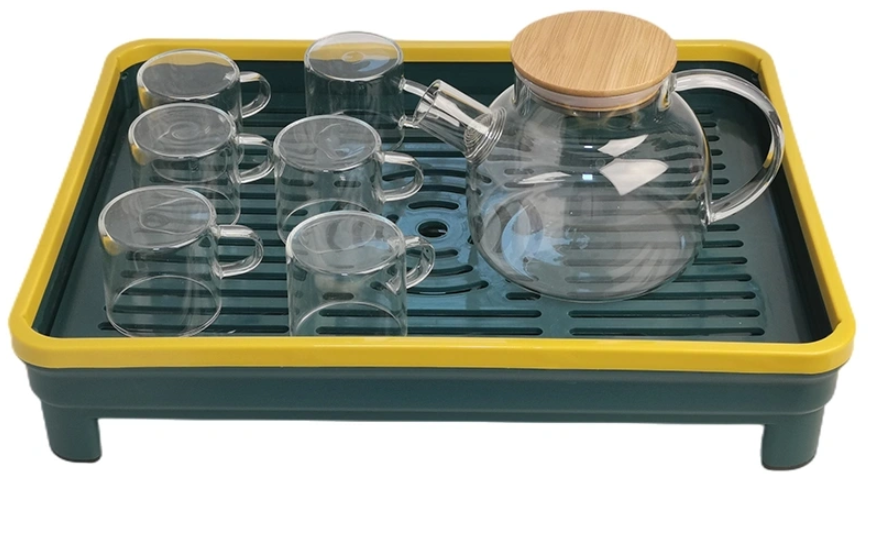 Draining Tea Tray With Water Storage