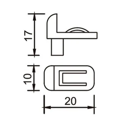 Transparent Plastic Cabinet Shelf Supports Glass Shelf Support Pins