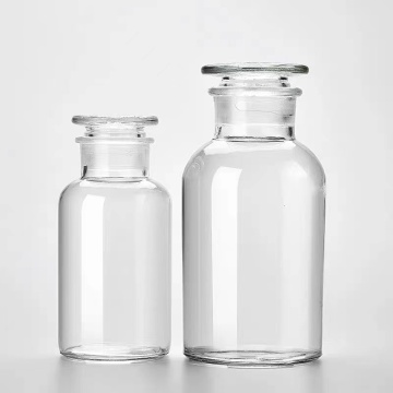 Wide mouth Clear Reagent Bottle with stopper 125ml