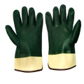 Green sandy finish gloves with Jersey Liner